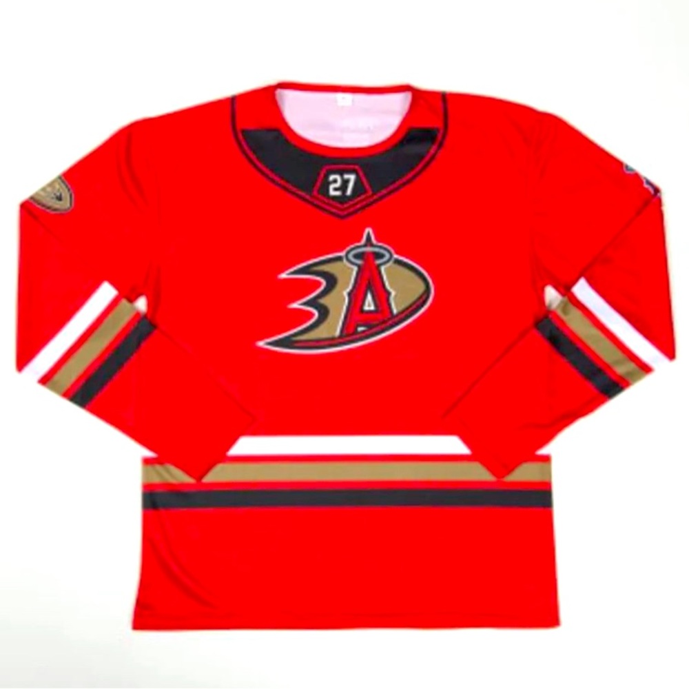 Angels-MIKE TROUT HOCKEY JERSEY